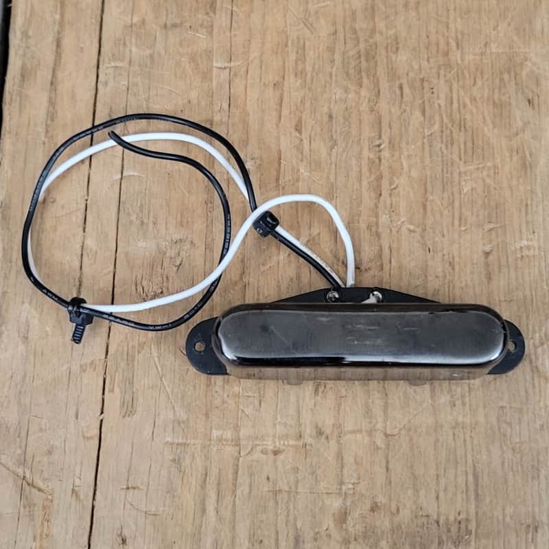 Unbranded Telecaster Neck Pickup Black Chrome Cover Long Leads image 1