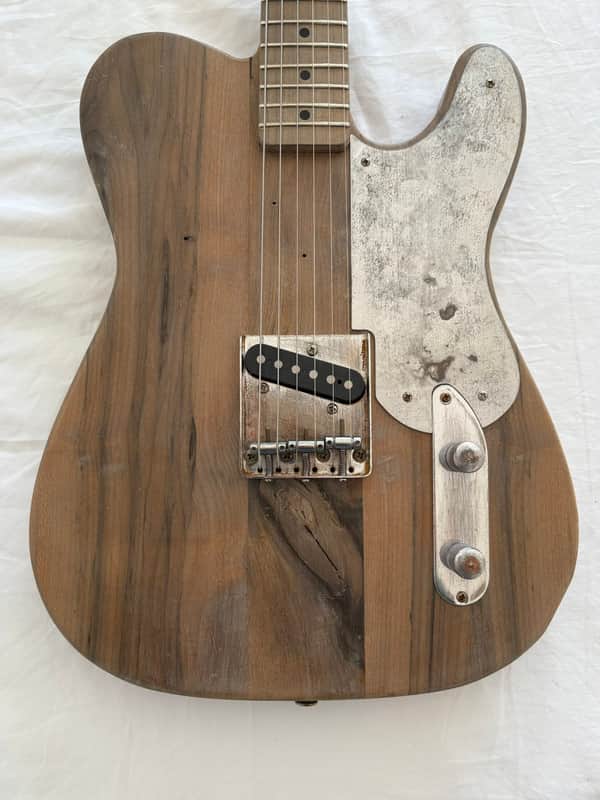 Electric Guitar - Reclaimed Wood - T-Style - Old Grey Maple - 120 image 1