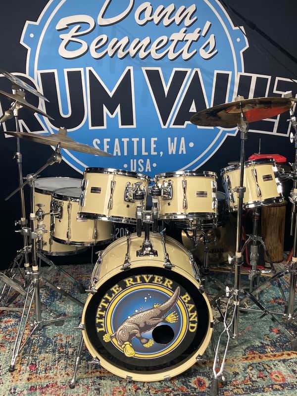 Little River Band, Derek Pellicci, 1994 Yamaha / Sabian, Recording Custom 7-Piece Drum Set, Cymbals, Hardware, Cases. COMPLETE! image 1