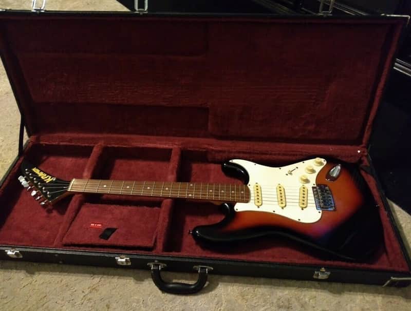 Rare Mid 80's Kramer Stratocaster Sunburst Vintage Guitar w/ original case image 1
