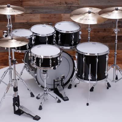 YAMAHA RECORDING CUSTOM 5 PIECE DRUM KIT, REAL BLACK LACQUER image 13