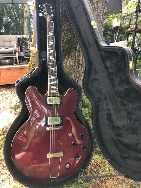 Matsumoku Laguna Set Neck design 1970's-80's - dark red image 1