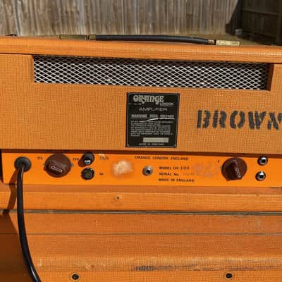 1973 Orange OR 120 Head & Cabinet Half-Stack Original Orange Head & Cab! RARE & Powerful! image 7