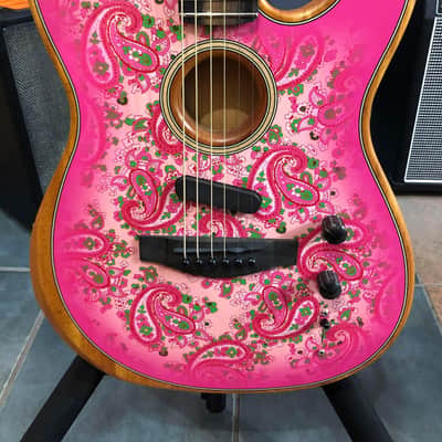 Fender American Acoustasonic Telecaster 2021 Pink Paisley image 2