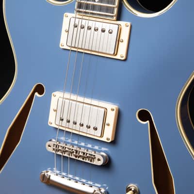 D'Angelico DAEDCTSLBSNS EXCEL DC TOUR Double Cutaway Semi-Hollow Body 3 Piece Maple/Walnut/Maple Neck 6-String Electric Guitar w/Gig Bag image 8
