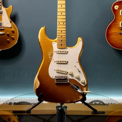 Fender Custom Shop ’55 Stratocaster Kyle McMillin Masterbuilt 2020 - Frost Gold Relic image 2