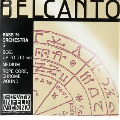 Thomastik-Infeld BC61 Belcanto Orchestra Double Bass G String - 3/4 Size Medium Tension image 2