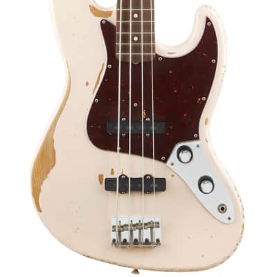 Fender Flea Jazz Bass RW Roadworn Shell Pink image 1