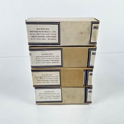 WE Western Electric QUAD of 313CA Vintage Tubes NOS - lot of 4 image 2