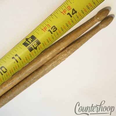 Ludwig 2x Drum Sticks - Vintage 50s 7A? Chicago IL USA Super Classic Wood-Tip image 3