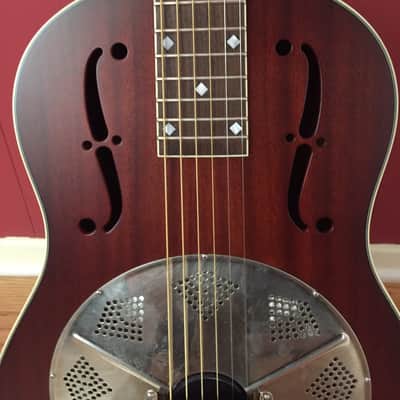 National M2 Resonator Guitar Mahogany M2 2010 Low gloss with chrome hardware image 5