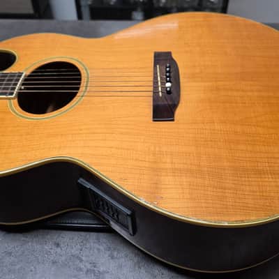 Landola J-800 Made in FINLAND Florentine Cutaway Jumbo Acoustic-Electric Guitar Finnish European EU Build with USA Shadow P4 4-band EQ pre-amp Vintage 80s 1980's Gibson Open-Book Headstock image 6