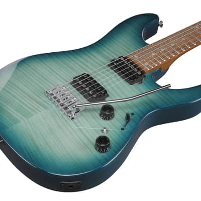 Ibanez AZ24S1F Standard 6-String Right-Handed Electric Guitar with Roasted Maple Neck and Jatoba Fretboard (Transparent Turquoise Burst) image 4