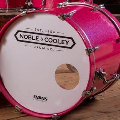 Noble & Cooley *Pre-Order* CD Maple 14x22" Pink Sparkle Bass Kick Drum w/Chrome Hardware | Made in the USA | Special Order | Authorized Dealer image 1