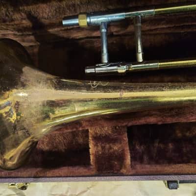 Buescher Aristocrat Brass Trombone, USA, Good Condition, with case & mouthpiece image 7