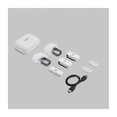 RDE Wireless Micro 2-Person Ultracompact Wireless Microphone System (White) image 5