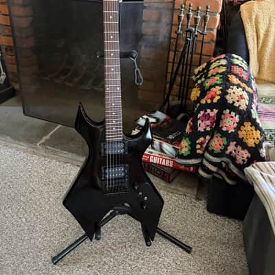 1990s BC Rich  Platinum Series Warlock  - Black / Custom Airbrush image 1