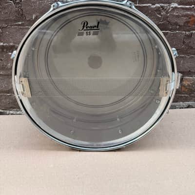 Pearl 14" x 5.5" Mirror Chrome Steel Shell Snare Drum - Good Condition image 3