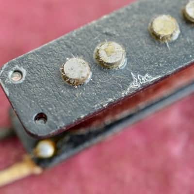 Vintage 1960's Fender Pre-CBS Jazz Bass Pickup - Black Bobbin - North Mag 8.21k image 5