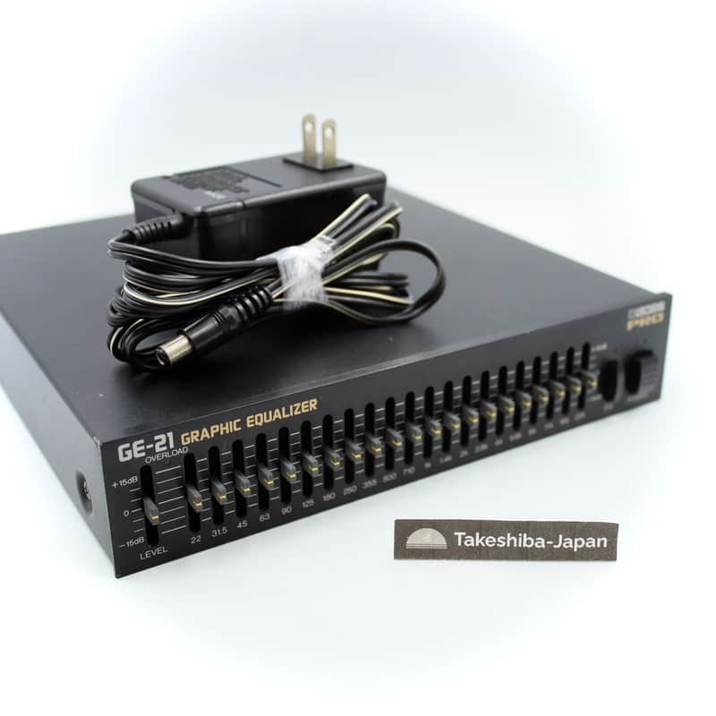 Boss Pro GE-21 Graphic Equalizer With Power Supply Made in Japan Micro Rack Series Guitar Effect Processor ZF18543 image 1