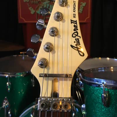 80s MIJ Aria Pro II RS Night Warrior with Tremolo arm image 12