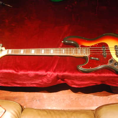 CarloRobelli Jazz Bass 1970s Tobacco Burst Left Hand Bass Guitar image 2