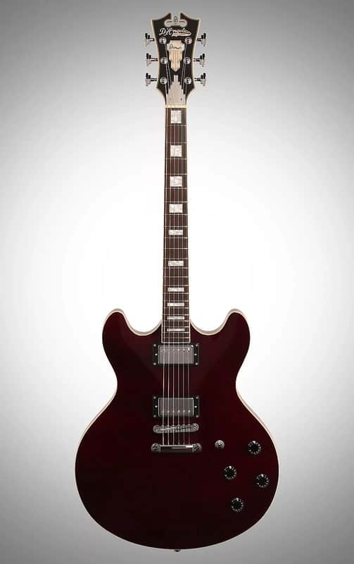 D'Angelico Premier DC Semi-Hollow Double Cutaway with Stop-Bar Tailpiece, No F Holes image 1
