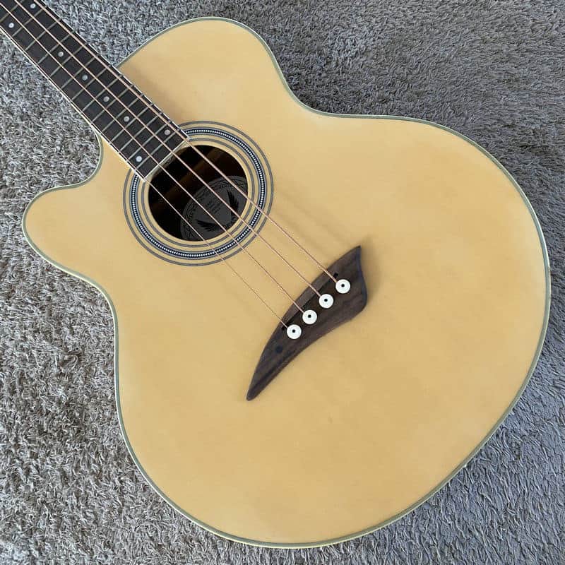 Dean Left Handed 4 String Acoustic Bass, Spruce Top Body, Mahogany Neck image 1