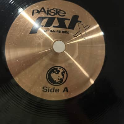 Paiste 12" PST X DJs 45 Ride Cymbal 2015 - Present - Black/Traditional image 3