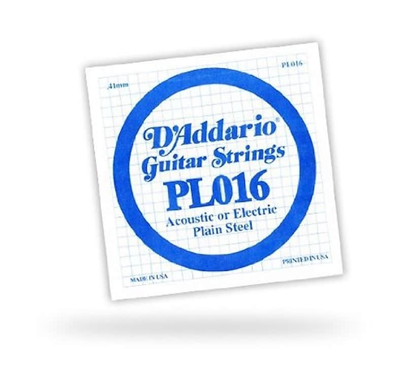 D'Addario Single Plain Steel .016 String image 1