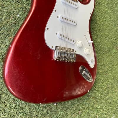Unbranded Six Flags Strat style - Burgundy Electric Guitar Maroon Custom Stratocaster SSS image 2
