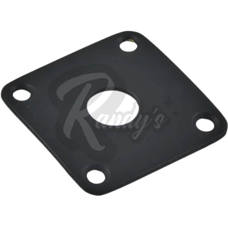 Advanced Plating 1011SBPC Input Jack Plate (Square) - Fits Gibson® Les Paul®-Solar Black Powder Coat image 1