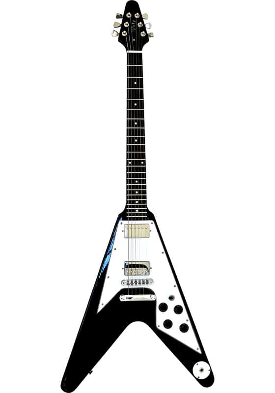V Style Wolf Guitars Australia Air Wolf 2022 - Black Gloss - RIGHT HAND - INCLUDING Pro Luthier Set Up And Custom Hard Case image 1