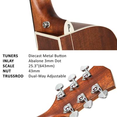 Parkwood S62 OM Body Acoustic Guitar - Natural image 4