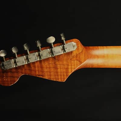 Riccardi Relics USA Strat, Fralin Blues Special pickups, MJT Seafoam Green Alder body, Nitro Roasted Maple neck with painted headstock, Hardcase image 21