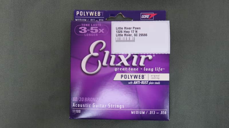 Elixir 11100 Polyweb 80/20 Bronze Acoustic Guitar Strings -Medium (13-56) image 1