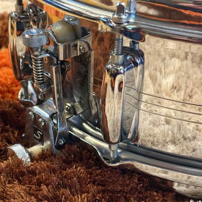 Vintage 1960s Slingerland Super Sound King Snare Drum – 14x5 – Niles Badge – Dual Throw Off image 6
