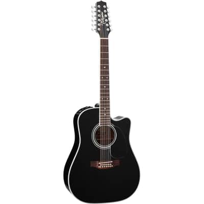 Takamine Legacy Series EF381SC 12-String Acoustic Electric Guitar - Black image 2