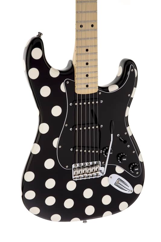 Fender Buddy Guy Standard Stratocaster Electric Guitar Maple FB, Polka Dot Finish image 1