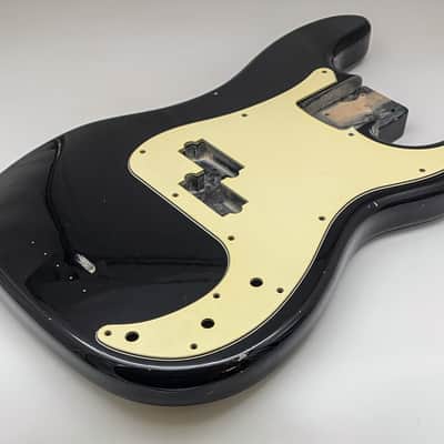 4lbs 12oz BloomDoom Nitro Lacquer Aged Relic Black P-Style Bass Vintage Custom Guitar Body image 4