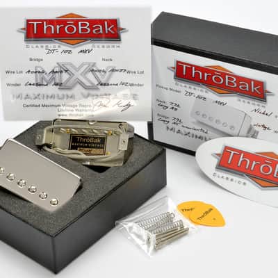 ThroBak DT-102 MXV P.A.F. Repro Set Brite Nickel image 2