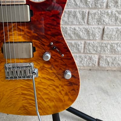 Tom Anderson Guitarworks Li'l Angel 2024 - Quilt Top Fire Wake Surf image 7