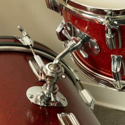 1960s Rogers Headliner Sparkling Red Pearl Drum Set image 8