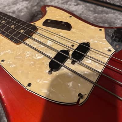 1971 Fender Competition Mustang Bass Competition Red image 5