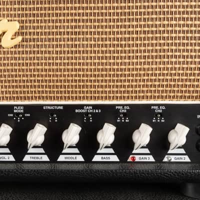 2005 Bogner Ecstasy 101B Top with Bogner 412ST Cab - Black | USA Boutique 3-Channel 100/50-Watt EL34 Tube Guitar Half Stack Amp Head Box with Class A/AB Switch image 6