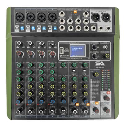 Seismic Audio 10 Channel Mixer Console with Bluetooth Streaming, USB and Effects image 1