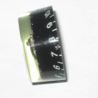 ONE (1 individual knob) unknown brand used (INNER Upper Center area has INTERNAL cracks) Black Speed Knob (numbers 0 to 11) black hard plastic with off white numbers & white dashes -- Funny & Rare, for 24 spline shaft image 10