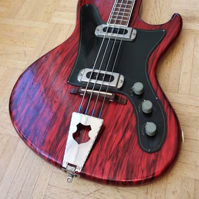 Taco Migma-style bass guitar ~1965 East Germany communist bloc vintage image 3