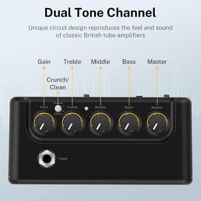 Mini Guitar Amp Small Electric Amplifier 5W Portable, Practice Guitar Combo Amp image 2
