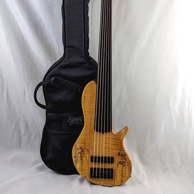 TOM CLEMENT Jon Custom Singlecut 6-String Unlined Fretless Bass w/Gig Bag (#102) image 2